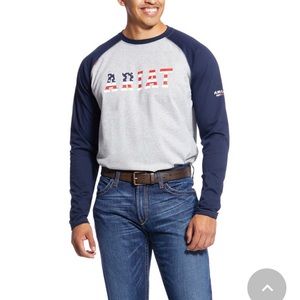 Ariat FR Baseball Logo T-Shirt. Like New! Size M